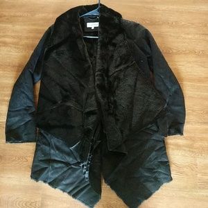 CALVIN KLEIN Faux Suede Wrap Jacket NWOT